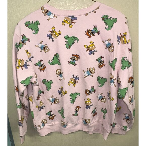 Nickelodeon Rugrats Pink Crewneck Sweatshirt 2X Reptar Angelica Tommy 2021 - Picture 4 of 10